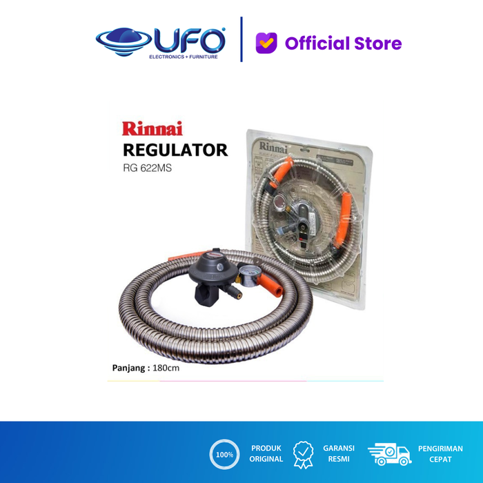 Gambar RINNAI SELANG REGULATOR RG622M dari UFO ELEKTRONIKA JOGJA Kab. Sleman Tokopedia