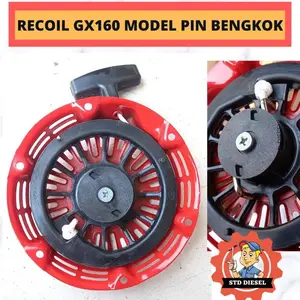 INSTAN Recoil Stater GX160 GX200 GX220 Model Pin Bengkok Untuk Mesin Honda Bengkong Pulley Tutup Buntu