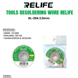 SOLDER WICK / KAWAT PEMBERSIH SOLDER RELIFE RL-20A 2.0MM