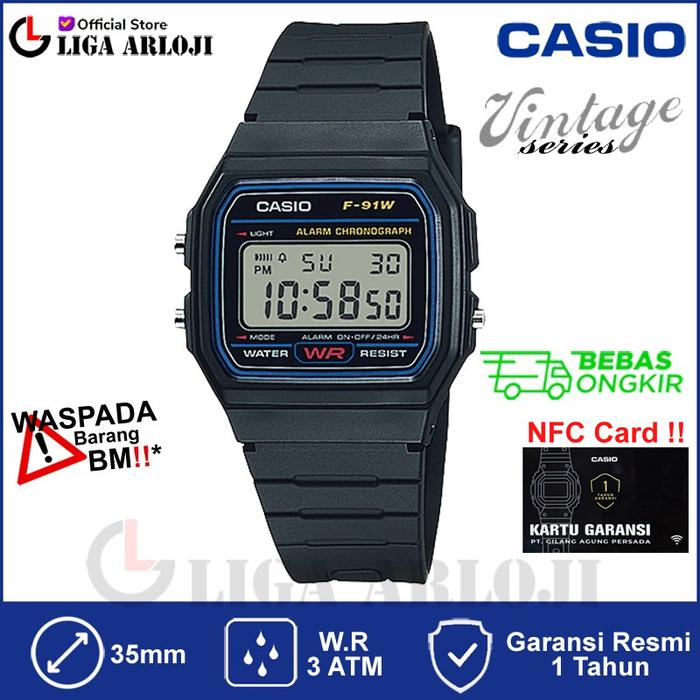 Gambar CASIO F-91W-1DG - Jam Tangan Unisex Digital Vintage F91W F-91W-1 dari Liga.Arloji Kota Administrasi Jakarta Pusat Tokopedia