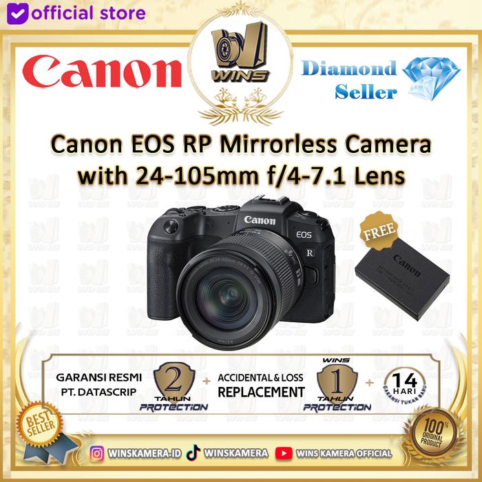 Promo Canon EOS RP Kit RF 24-105mm IS STM Full Frame Mirorrles Camera ...