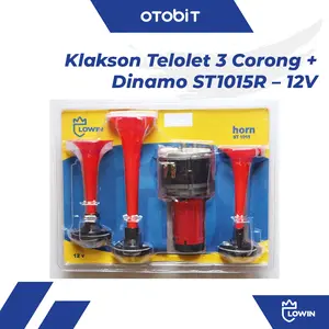 KLAKSON 3 TEROMPET ST 1015 RED 12V - KLAKSON MOBIL 3 TEROMPET ST 1015R