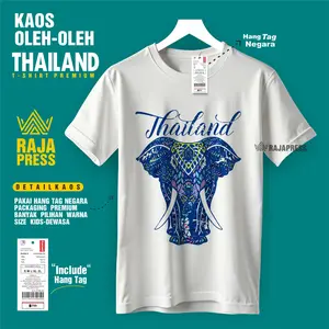 Souvenir Baju Kaos oleh oleh Thailand, Bangkok Combad 30s Premium. Pakai tag label Thailand (negara asal)