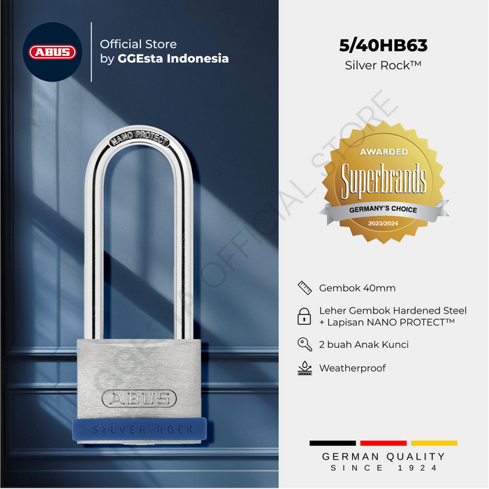 Gambar ABUS Gembok Pagar Anti Karat 5/40HB63 SILVER ROCK HEAVY DUTY & WEATHERPROOF Anti Saw - Germany dari GGEsta Indonesia Kota Administrasi Jakarta Barat Tokopedia