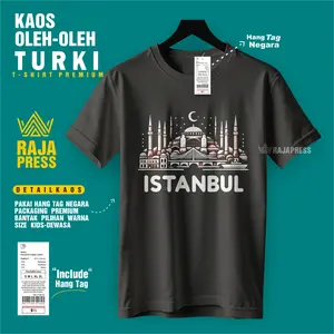Kaos oleh - oleh Turki, Turkiye, Cappadocia Pakai tag label (Negara Asal) Varian Black banyak varian gambar bahan cotton combad 30s