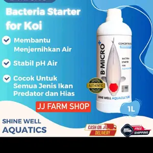 B micro plus Bmicro + 1liter 500ml 250ml bakteria bacteria starter untuk kolam ikan koi koki aquarium bak kolam penjernih air pengurai kotoran amonia kolam ikan