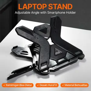 Laptop Stand Adjustable Angle with Smartphone Holder ICE COOREL - E5