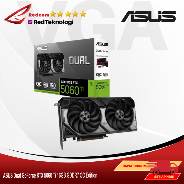 Gambar ASUS Dual GeForce RTX 5060 Ti 16GB GDDR7 OC Edition | VGA NVIDIA RTX 5060TI dari RedTeknologi-Redcom Kota Administrasi Jakarta Barat Tokopedia