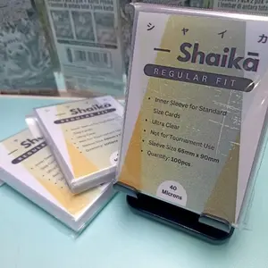 Shaikā Plastik OPP Inner Sleeve Pelindung Kartu Pokemon 65mm x 90mm 40 Micron (300 pcs)