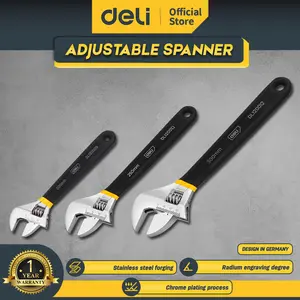Deli Tools Kunci Inggris / Adjustable Wrench 8 - 12 Inch DL1200XX