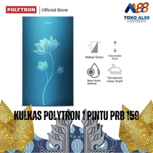 POLYTRON Kulkas 1 Pintu Beauty metal door 150 liter PRB 159B - Shop ...