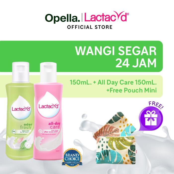 Gambar Lactacyd Odor Fresh 150ml + Lactacyd All Day Care 150ml - Pembersih Kewanitaan Anti Iritasi dan Bau Tak Sedap dari Opella Indonesia Kab. Tangerang Tokopedia