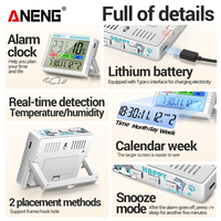 Gambar Aneng AP01 Digital Thermo-hygrometer Clock Multiscene Temperature Hygrometer White Blue Charging dari Aneng Official Store Kab. Tangerang 5 Tokopedia
