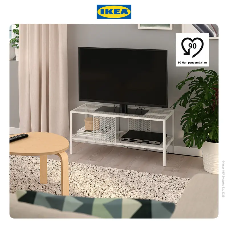 IKEA BAGGEBO Meja TV Minimalis Putih 90x35x40 cm 0