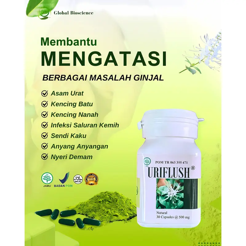 Uriflush - Obat Kencing Batu, Batu Ginjal Herbal BPOM