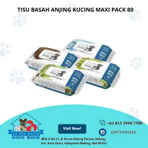 Tisu Basah Anjing Kucing/Cleaning Wipes Maxi Pack 80 sheet