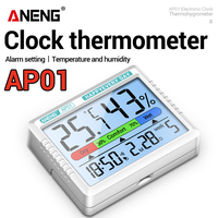 Gambar Aneng AP01 Digital Thermo-hygrometer Clock Multiscene Temperature Hygrometer White Blue Charging dari Aneng Official Store Kab. Tangerang 2 Tokopedia