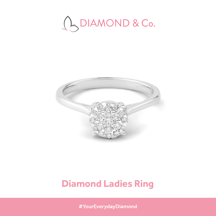 Gambar Diamond & Co - Cincin Wanita Berlian DCWF1063 - Rose Gold dari Diamond & Co. Kota Tangerang Selatan Tokopedia