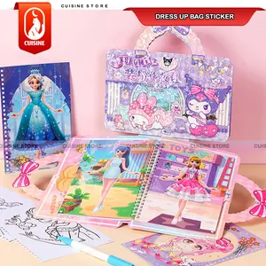Buku mainan anak Busy Book Quiet book Bongkar pasang Dress up Princess Disney Dool Lucu