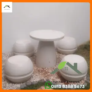 Bangku Taman Teraso Model Bola Handmade