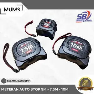 Tape Measure Meteran Otomatis Auto Stop Autostop 5 7.5 7,5 10 Meter