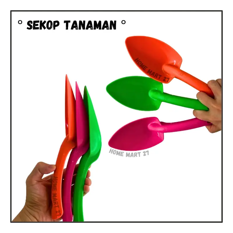 GOLDENLAND SEKOP TANAMAN/ SEKOP UNTUK BERKEBUN/ SEKOP WARNA WARNI/ Sekop Plastik Tanaman/ Sekop Plastik Taman/ Sekop Plastik Tepung/ Sekop Plastik Camilan/ Sekop Plastik Beras Kuat Berkualitas Anti Patah Ukuran Besar Kecil Harga Sepasang Warna Hijau, Oren 0