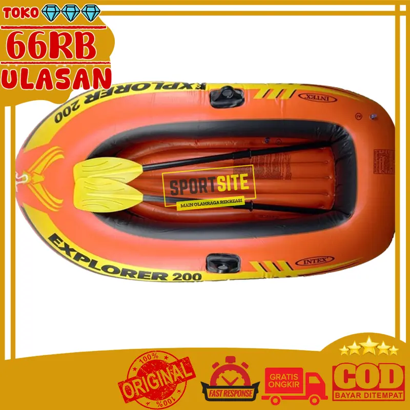 Intex Explorer Rubber Boats 200+Dayung. Perahu Karet Renang Anak 58331 2
