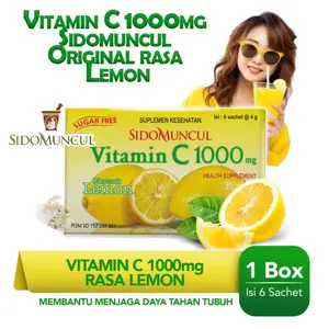 Vitamin C 1000mg Sidomuncul Original rasa LEMON