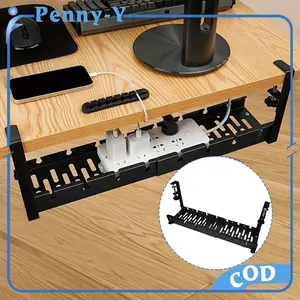 Cable Organizer Under Desk Storage Kabel Organizer Kabel Organizer Meja Bahan Stainless Steel