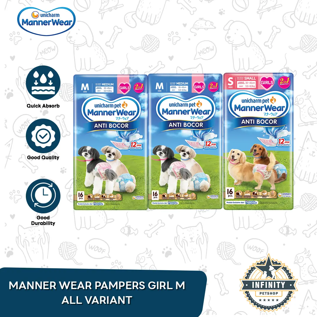 Popok Pampers Anjing Manner Wear Jantan Betina Dog Diapers