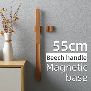 Wood Shoe Horn | Sendok Sepatu Bahan Kayu Premium 55cm with Magnetik