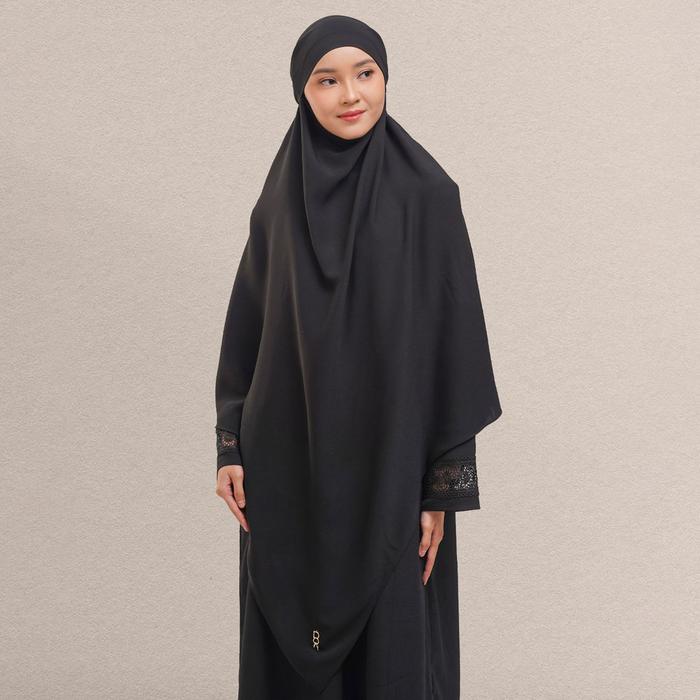 Gambar DOA - Zafeera Khimar Black - Khimar dari DOA Indonesia_NEW Kota Bandung Tokopedia