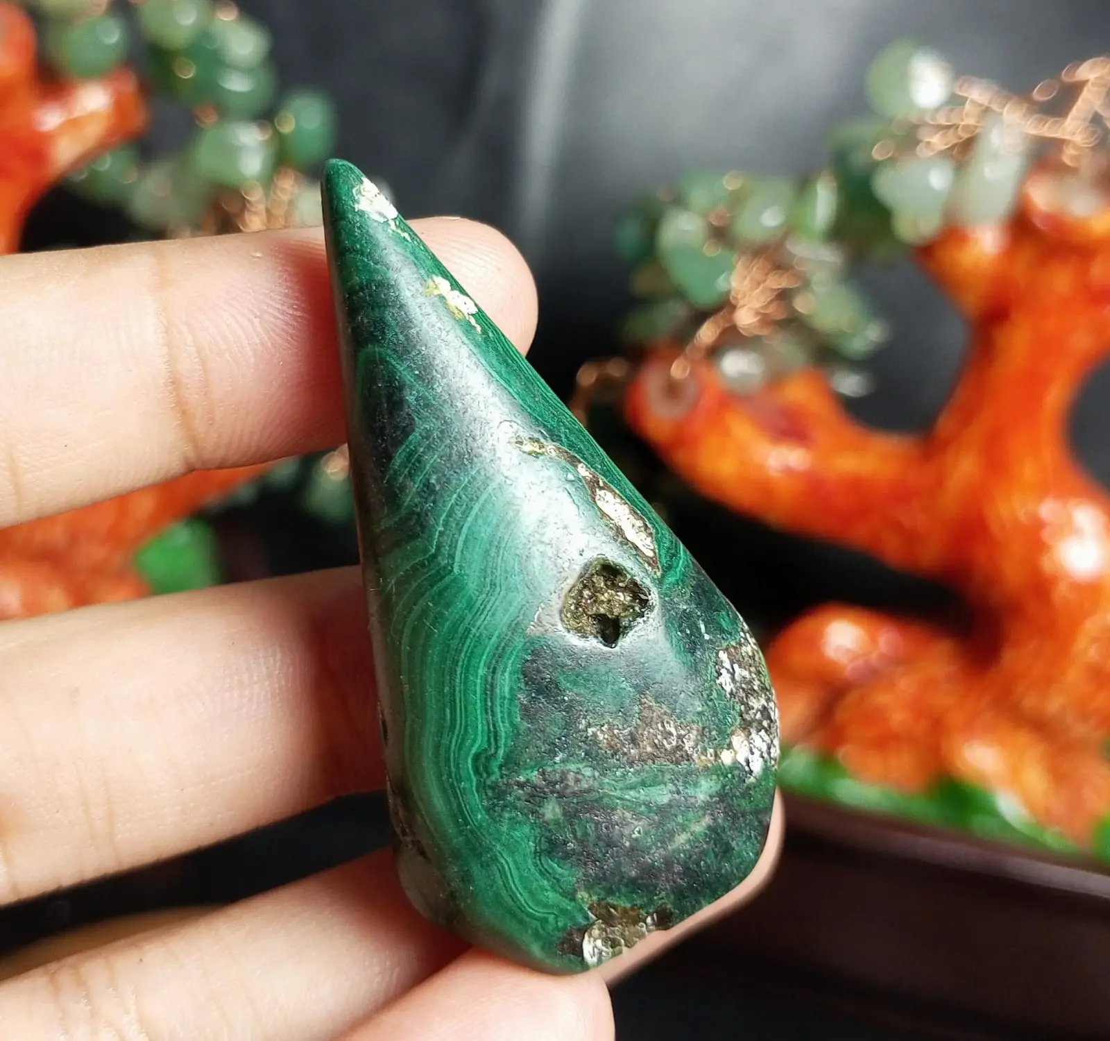 Batu Natural Malachite Ornament (6)