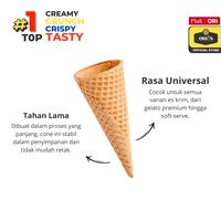Gambar Cone ice cream waffle kerucut besar isi 10pcs dari Orlinfood Kab. Bekasi 4 Tokopedia