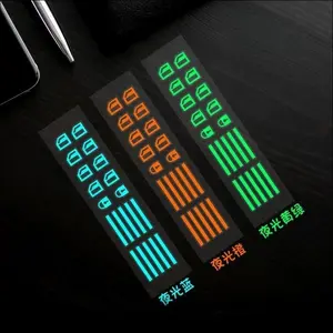 Stiker Tombol Mobil Luminous Universal Sticker Set Saklar Stiker Jendela Pintu Mobil Glow In Dark Luminous / Sticker Lampu Interior Panel Laser Mobil/Car Window Door Switch Button Luminous Sticker Set