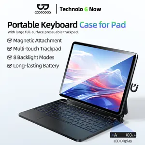 GOOJODOQ 2025 Bluetooth Magic Keyboard for iPad 10 & 11 A16