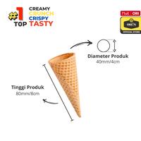 Gambar Cone ice cream waffle kerucut besar isi 10pcs dari Orlinfood Kab. Bekasi 2 Tokopedia