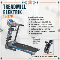 Gambar Treadmill Elektrik TL 270 - Treadmill Auto Incline 2hp - Tredmil TOTAL dari Toko Alat Fitnes Murah Kota Surabaya 1 Tokopedia