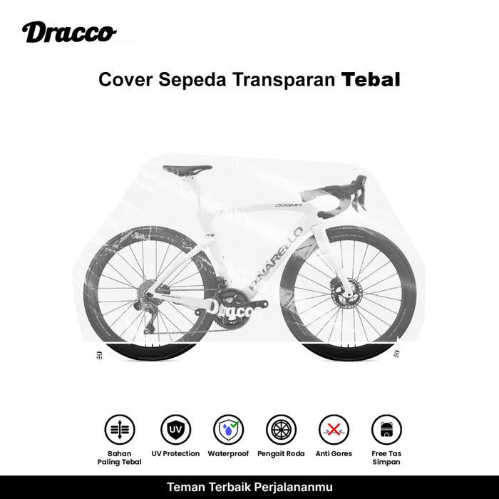 Gambar DRACCO sarung sepeda PINARELLO cover roadbike transparan tebal waterproof anti debu free tas simpan dari Dracco Indonesia Kota Administrasi Jakarta Pusat Tokopedia