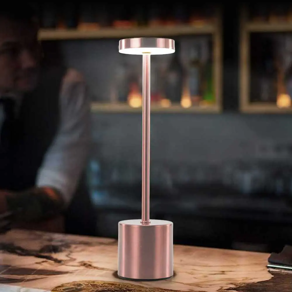 Lampu Meja Hias Touch LED USB Rechargeable 3in1 1800mAh