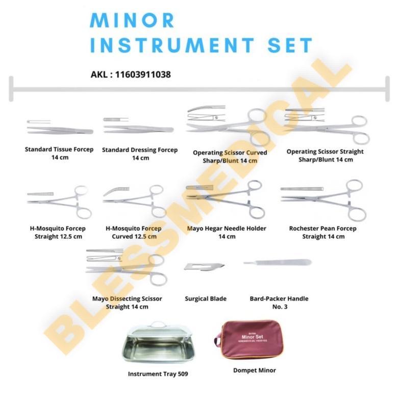 MINOR SET LENGKAP / SET BEDAH MINOR LENGKAP