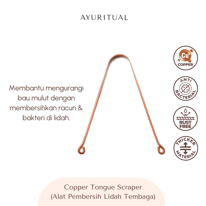 Gambar Alat Pembersih Lidah Tembaga (Copper Tongue Scraper/Tongue Cleaner) dari Ayuritual Kab. Bandung Tokopedia