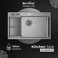 Gambar Wellup Bak Cuci Piring Kitchen Sink Wastafel Dapur Stainless W8050TSSS - SINK dari Wellup Kab. Bandung 1 Tokopedia