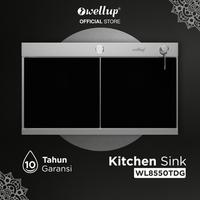 Gambar Wellup Bak Cuci Piring Kitchen Sink Wastafel Dapur Stainless W8550TDG - SINK dari Wellup Kab. Bandung 1 Tokopedia