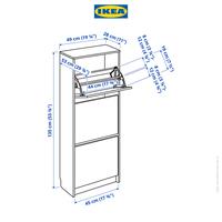 Gambar IKEA BISSA Rak Kabinet Sepatu Dengan 3 Kompartmen Efek Kayu Oak 49x28x135 cm   Furniture dari IKEA Indonesia Kota Administrasi Jakarta Timur 5 Tokopedia