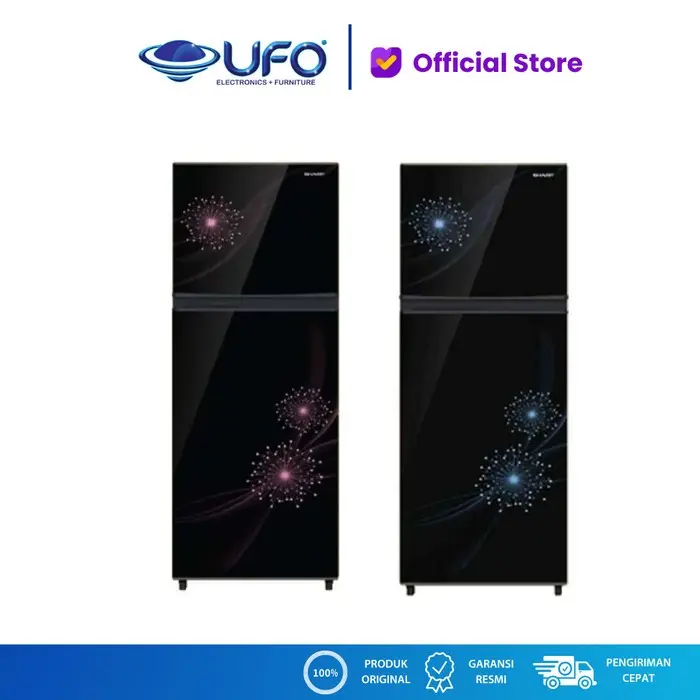 Sharp Kulkas Lemari Es 2 Pintu 205L Shine Series SJ237MGDB/DP