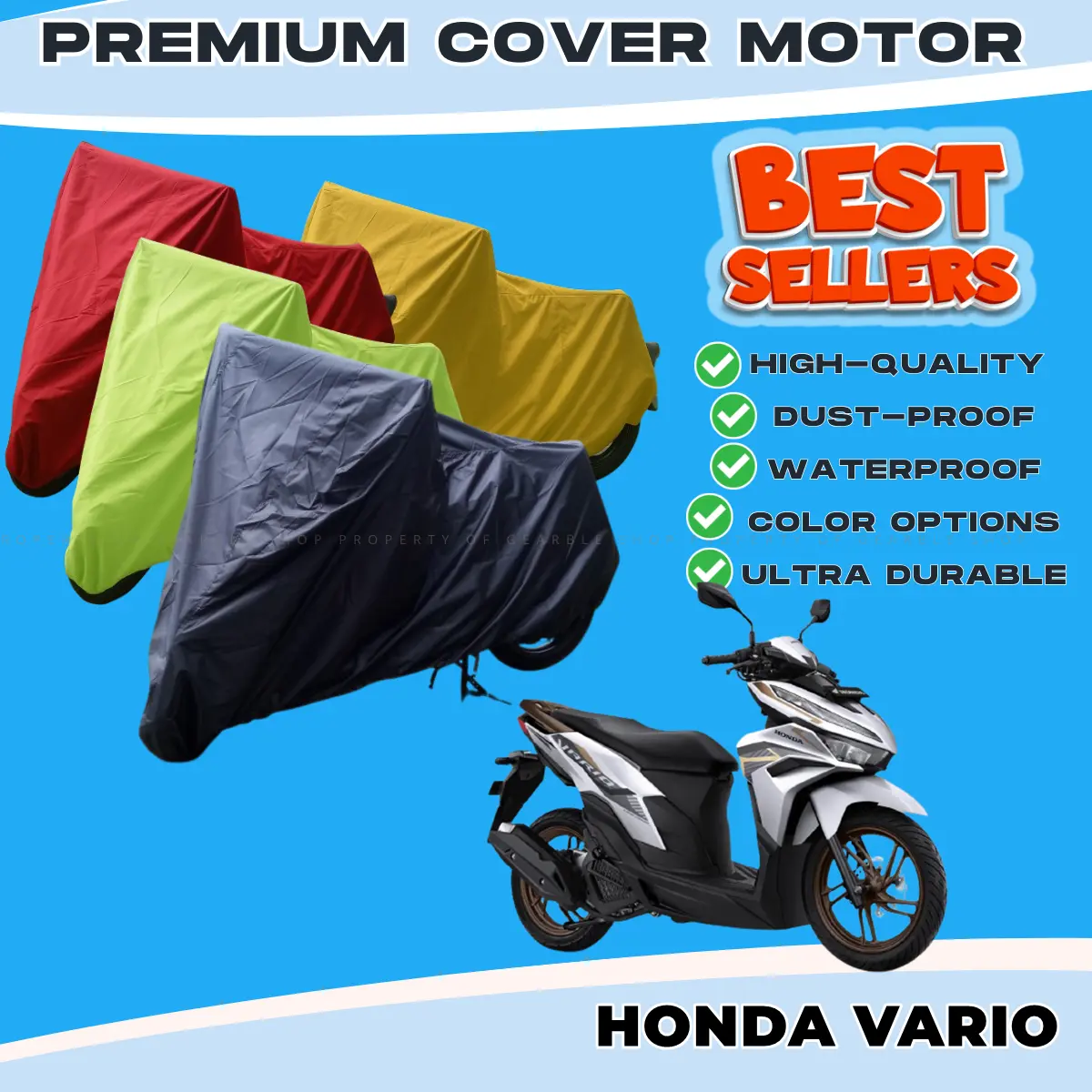 Sarung Cover Motor Vario 160 Selimut Penutup Body Anti Air Waterproof