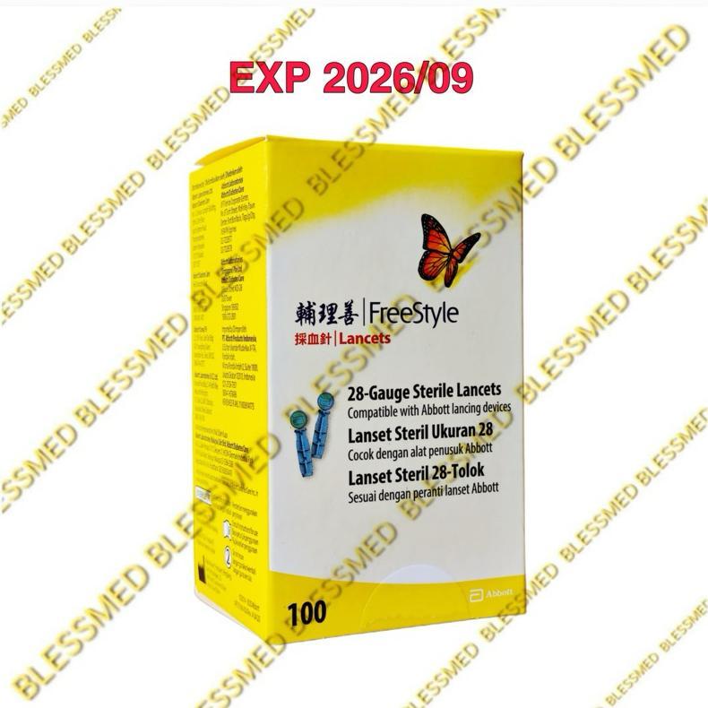 LANCET ABBOTT OPTIUM FREESTYLE ISI 100 ORIGINAL