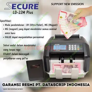 Mesin Penghitung Uang Secure LD-22M+ / Money Counter Secure LD22M Plus New