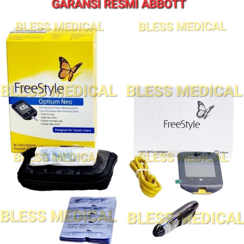 FREESTYLE OPTIUM NEO + STRIP ISI 50 (ALAT CEK GULA DARAH & KETONE) - ALAT + 25 STRIP